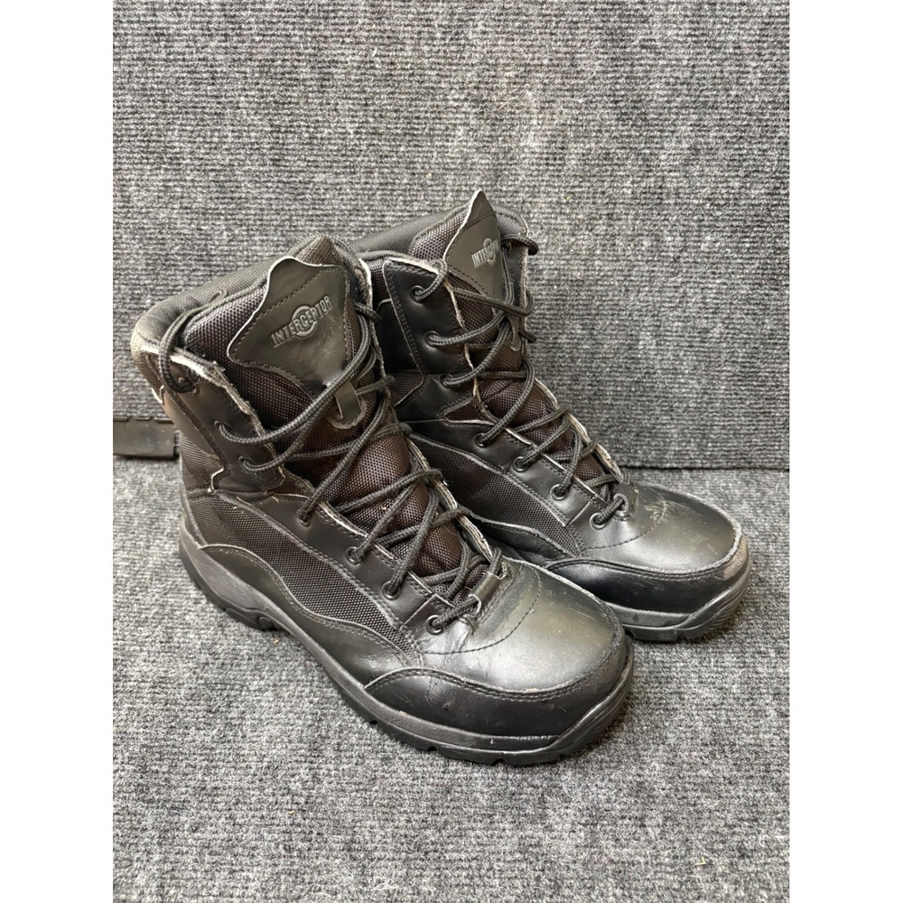 Interceptor Mens Black Tactical Boots MNIN0241001 ASTM F 2413-11 Size 9